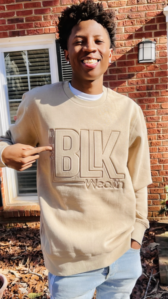 We R Blk Wealth on Echelon Local %%sep%% A Brand For The Culture | Building Black Generational Wealth | Embossed Hoodies, Crewnecks & T-shirts, as well as Printed Hoodies, Crewnecks & T-shirts. | Sand Colored Embossed Crewneck, Sweatshirt