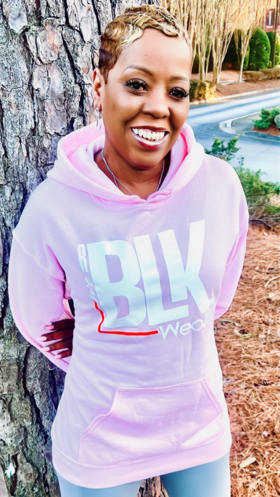 We R Blk Wealth on Echelon Local %%sep%% A Brand For The Culture | Building Black Generational Wealth | Embossed Hoodies, Crewnecks & T-shirts, as well as Printed Hoodies, Crewnecks & T-shirts. | Pink Printed Hoodie with white lettering